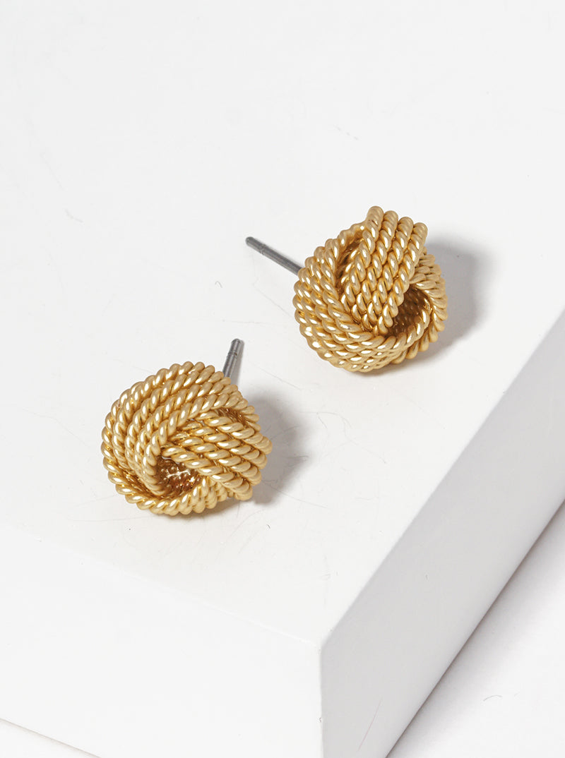 12mm Love Knot Post Stud Earrings