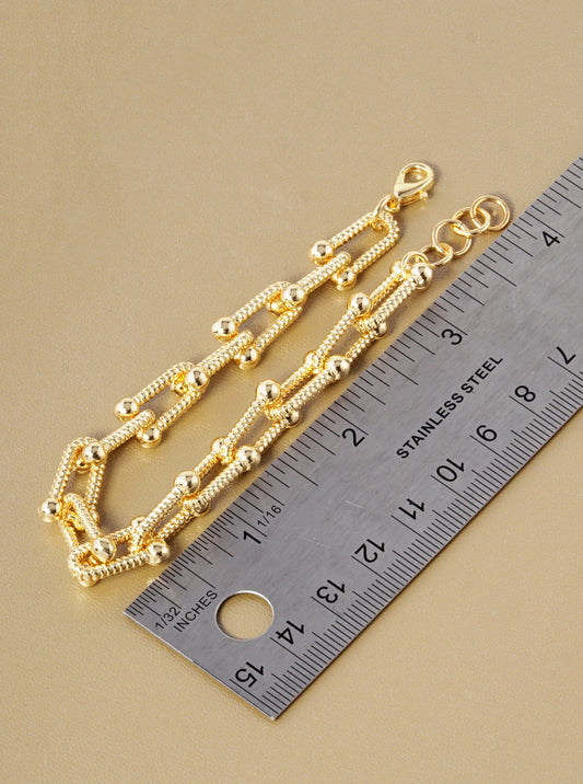 18K Gold Plated Chain Link Bracelet