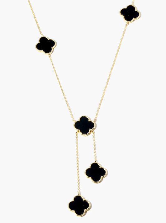 Dual Clover Pendant Necklace – Lucky Layered Charm
