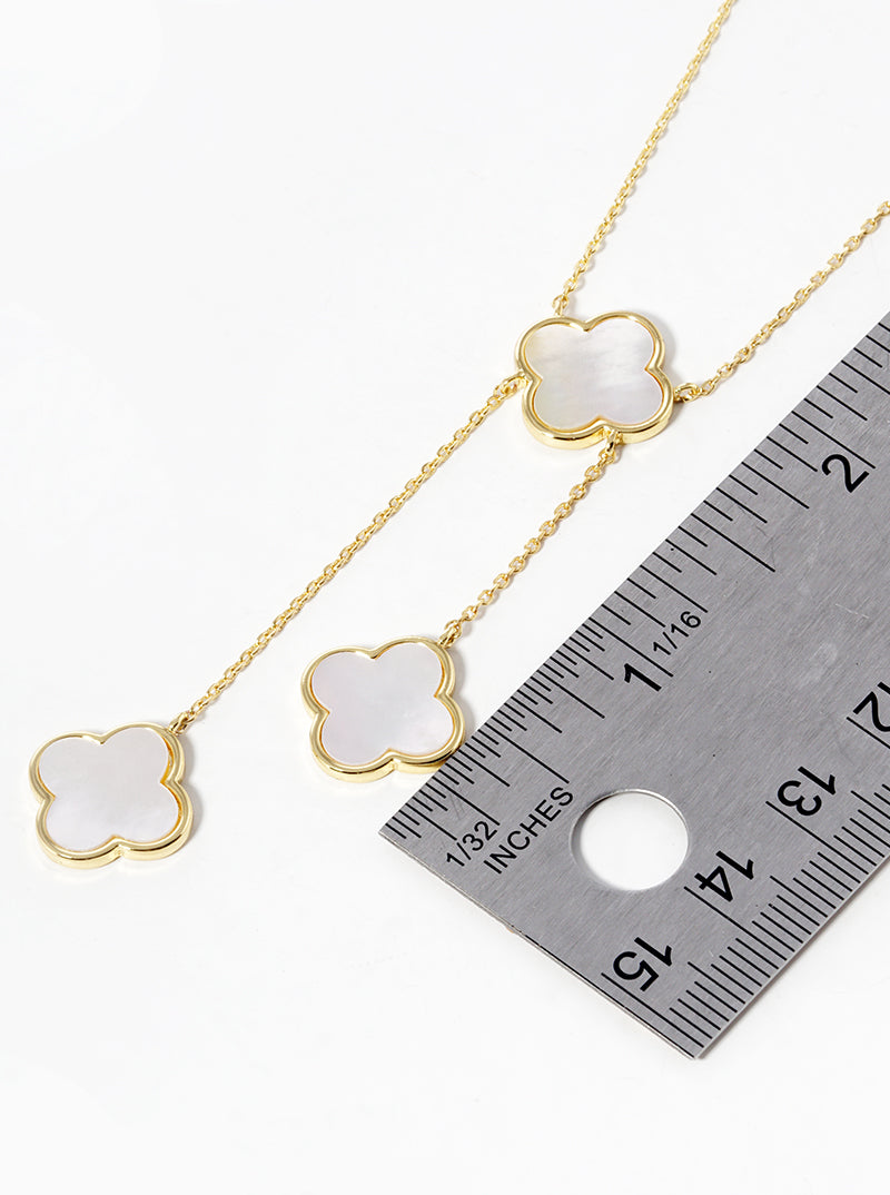 Dual Clover Pendant Necklace – Lucky Layered Charm