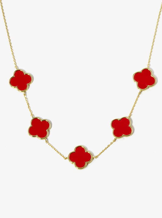 Multi Clover Necklace – Lucky Charm Layered Jewelry