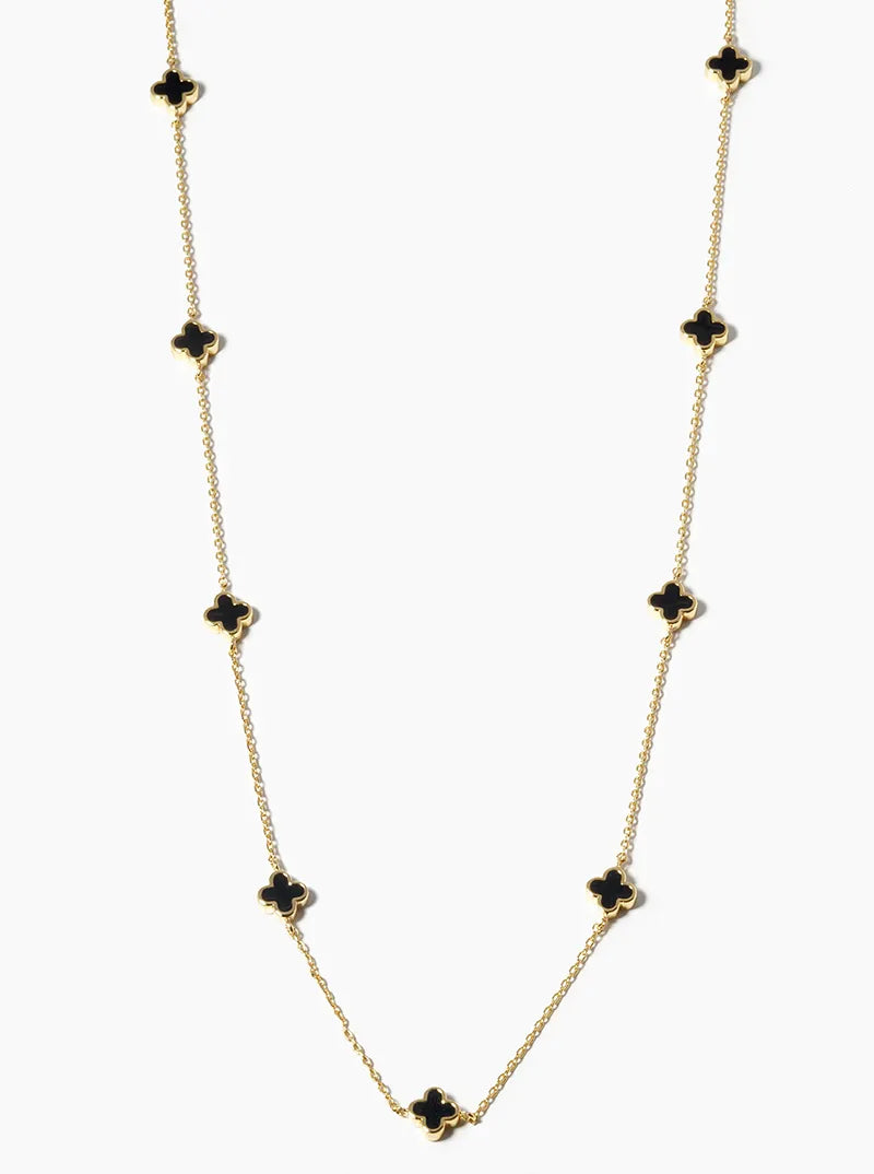 Mini Clover Charm Necklace – A Playful Touch of Color