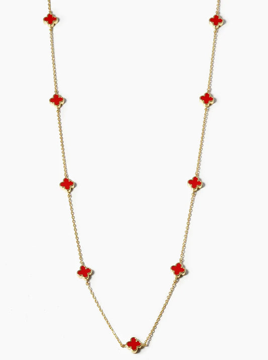 Mini Clover Charm Necklace – A Playful Touch of Color