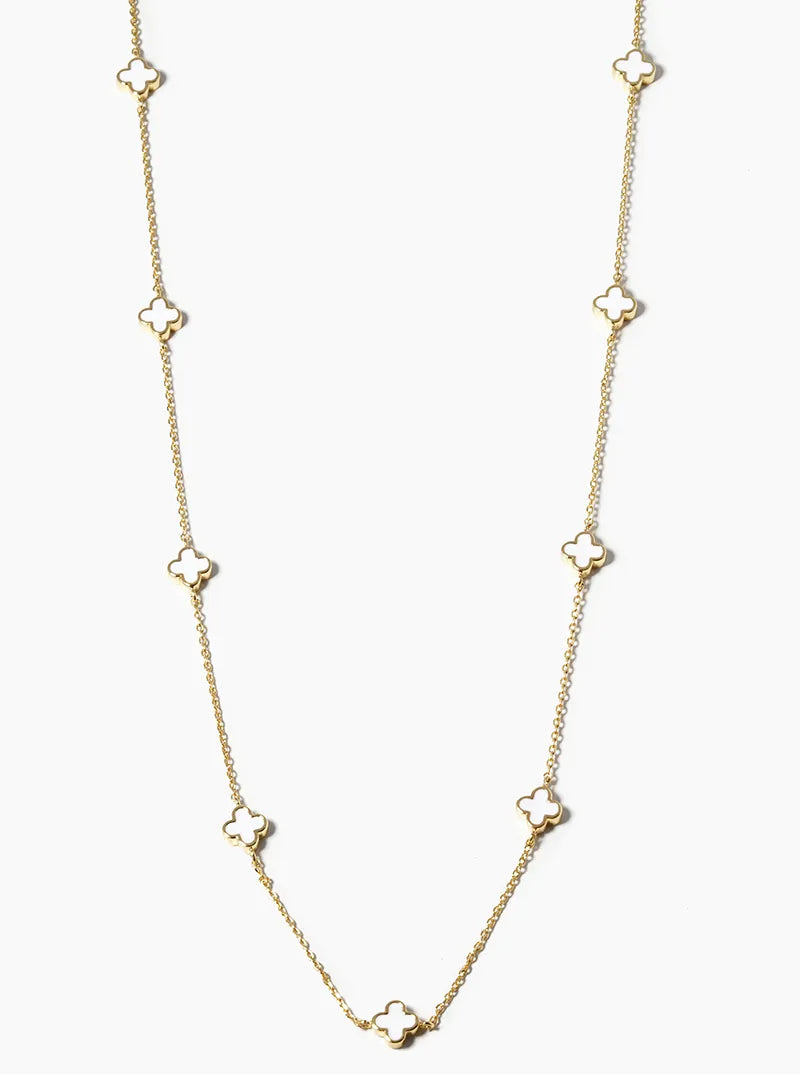 Mini Clover Charm Necklace – A Playful Touch of Color