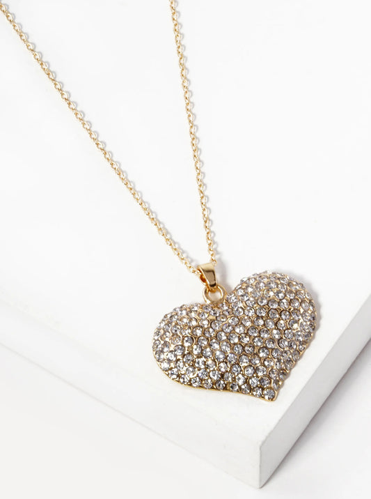 BIG Heart Pave Necklace – Love & Elegance in Gold