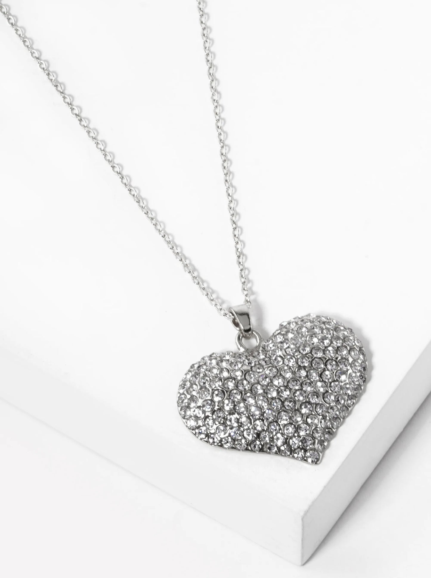 BIG Heart Pave Necklace – Love & Elegance in Gold