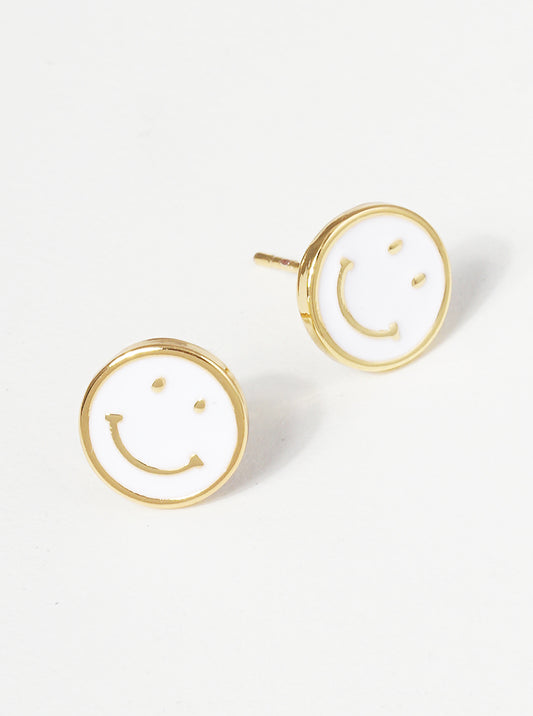 18K Gold Plated Smiley Earrings