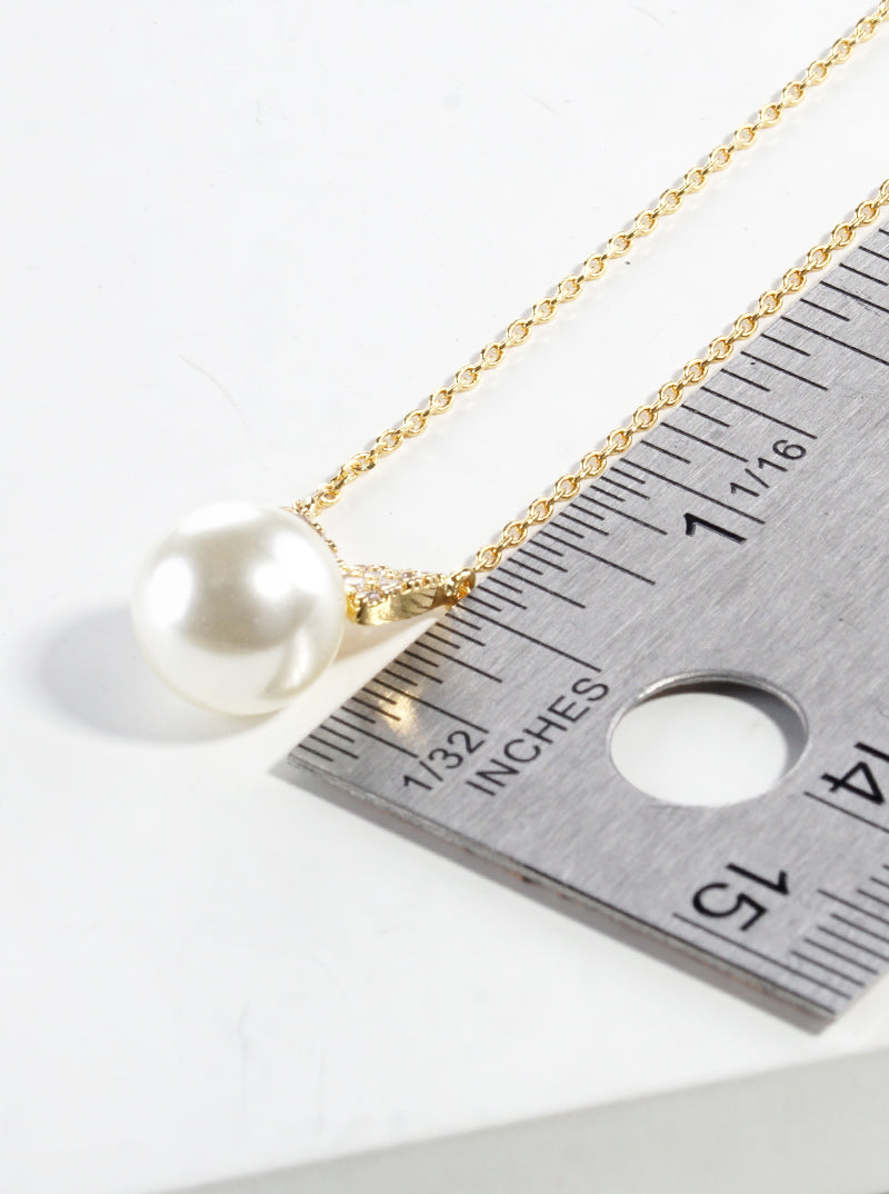 18K Gold Plated CZ Bowtie Pendant Necklace