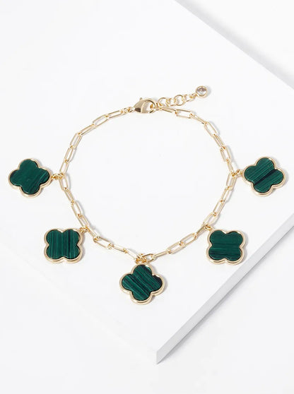 Multi Four Leaf Clover Bracelet