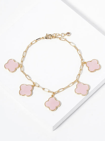Multi Four Leaf Clover Bracelet