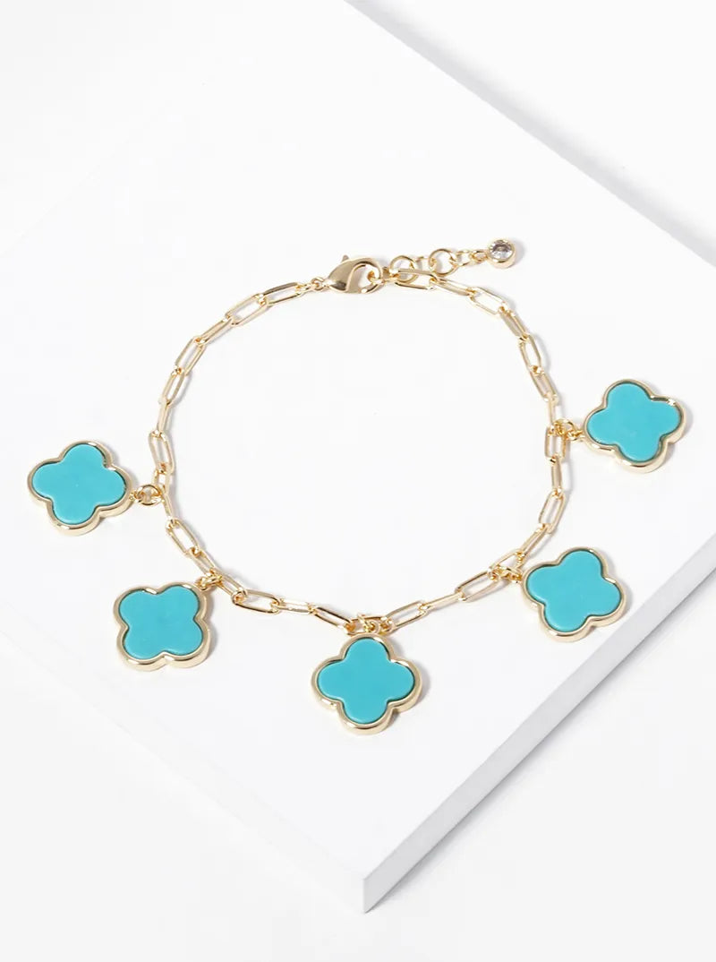 Multi Four Leaf Clover Bracelet