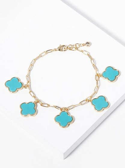 Multi Four Leaf Clover Bracelet