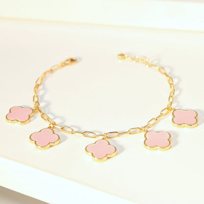 Multi Four Leaf Clover Bracelet