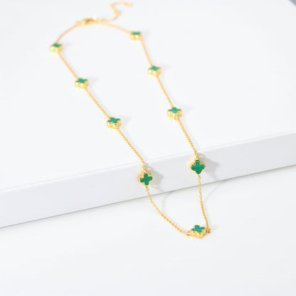 Mini Clover Charm Necklace – A Playful Touch of Color