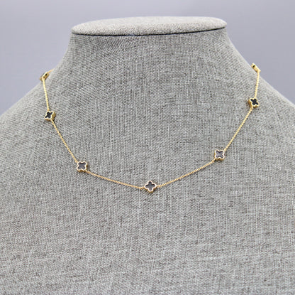Mini Clover Charm Necklace – A Playful Touch of Color