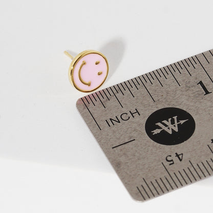 18K Gold Plated Smiley Earrings