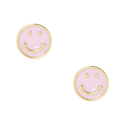 18K Gold Plated Smiley Earrings
