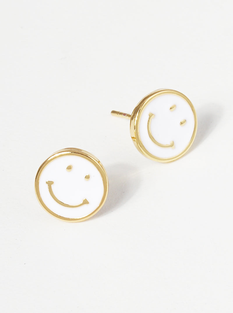 18K Gold Plated Smiley Earrings