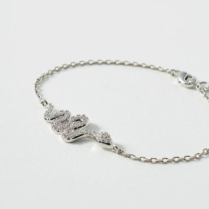 Cubic Zirconia Snake Charm Bracelet